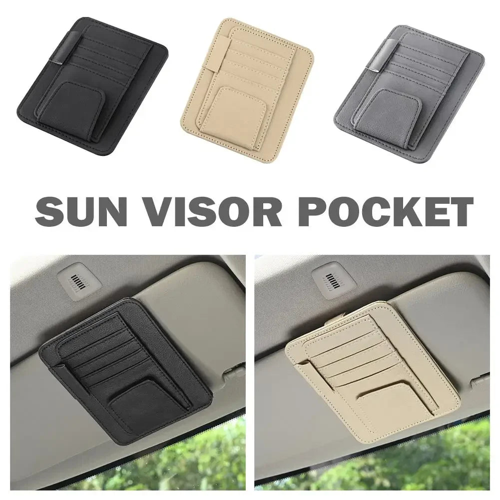 Slim Sun Visor Card Pocket