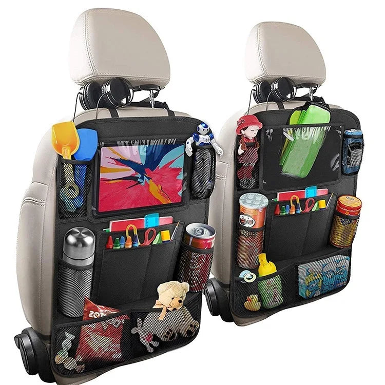 Back Seat Organizer & Kick Mat with Tablet Holder
