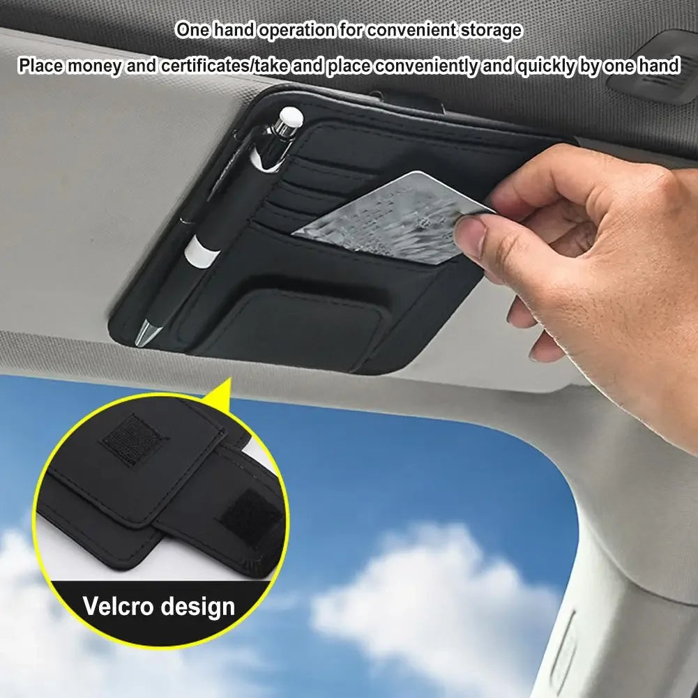 Slim Sun Visor Card Pocket